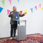 21. Europäische Kinder- und Jugendbuchmesse Saarbrücken:
Eröffnung. Messeleiter Igor Moritz-Holland begrüßt die Gäste.
Foto: Oliver Dietze
--
Veroeffentlichung nur nach vorheriger Honorar-Vereinbarung und mit Namensnennung.
Oliver Dietze // +49-(0)177-9761996 // post@oliverdietze.de // USt-ID DE262797891