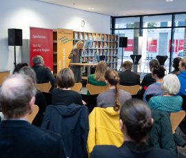 Eröffnung der Kinder- und Jugendbuchmesse in der Stadtbibliothek Saarbrücken.