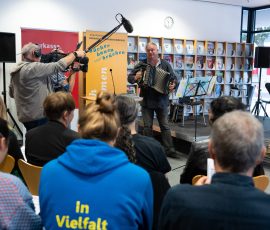 Eröffnung der Kinder- und Jugendbuchmesse in der Stadtbibliothek Saarbrücken.