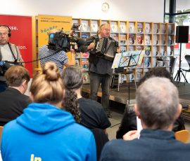 Eröffnung der Kinder- und Jugendbuchmesse in der Stadtbibliothek Saarbrücken.